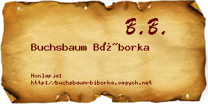 Buchsbaum Bíborka névjegykártya